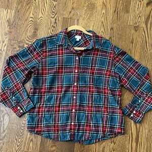 J. Crew Womens Multicolor Plaid Shirt